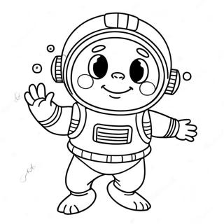 Sandy Cheeks In Her Diving Suit Coloring Page 14930-12356