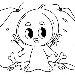 Spooky Nightmare Huggy Wuggy Coloring Page 14950-12369