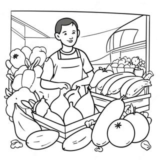 Farmers Market Fresh Produce Coloring Page 14959-12374