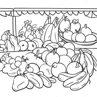 Farmers Market Fresh Produce Coloring Page 14959-12375