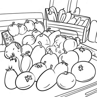 Farmers Market Fresh Produce Coloring Page 14959-12376