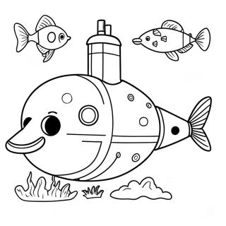 Submarine Coloring Page 14979-12392