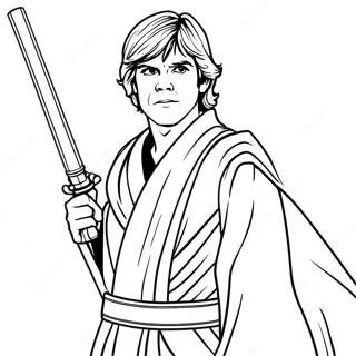 Luke Skywalker In Jedi Robes Coloring Page 15000-12409