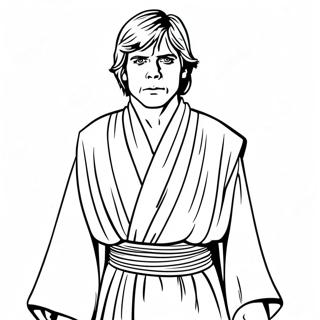 Luke Skywalker In Jedi Robes Coloring Page 15000-12410