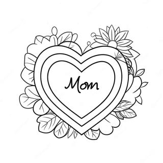 Heart Mom Coloring Page 15009-12414