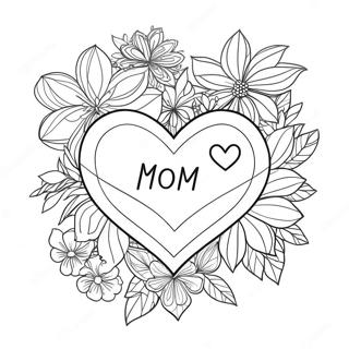 Heart Mom Coloring Page 15009-12415