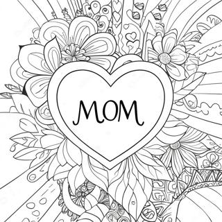 Heart Mom Coloring Page 15009-12416