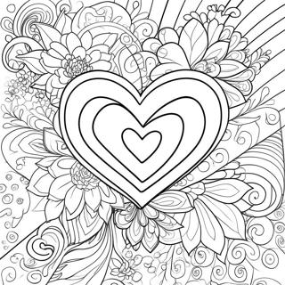 Colorful Heart Mom Coloring Page 15010-12418