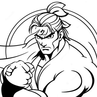 Street Fighter Coloring Page 15019-12423