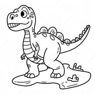 Dinosaur Fossil Coloring Page 15060-12460