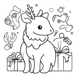 Christmas Animals Coloring Pages