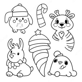 Christmas Animals Coloring Page 15069-12462