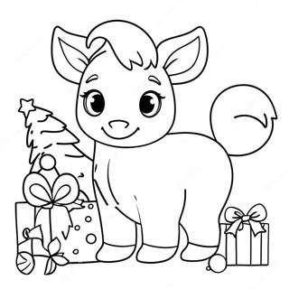 Christmas Animals Coloring Page 15069-12463