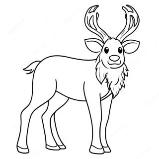 Festive Reindeer Coloring Page 15070-12468