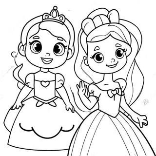 Cheerful Disney Princesses Get Well Soon Coloring Page 15080-12476