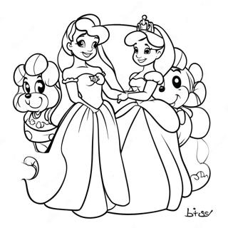 Cheerful Disney Princesses Get Well Soon Coloring Page 15080-12641