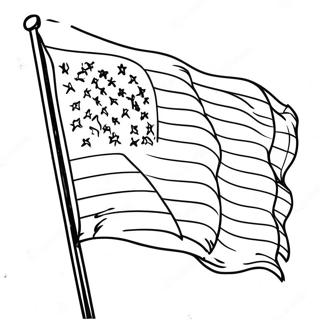 American Flag Coloring Page 1512-1209