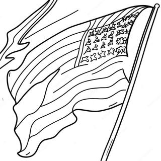 American Flag Coloring Page 1512-1212