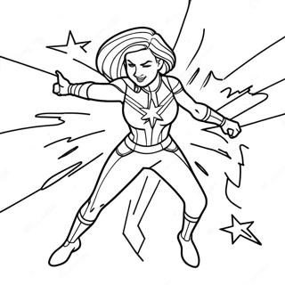 Captain Marvel In Action Coloring Page 15130-12513