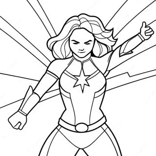 Captain Marvel In Action Coloring Page 15130-12514