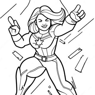 Captain Marvel In Action Coloring Page 15130-12516