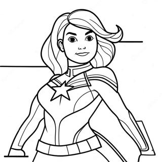 Captain Marvel In Action Coloring Page 15130-12681