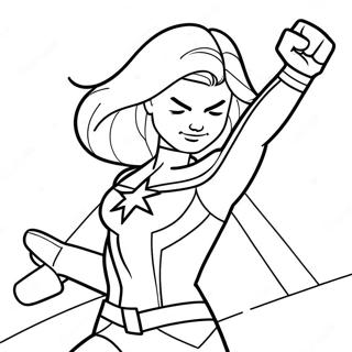 Captain Marvel In Action Coloring Page 15130-12684