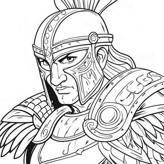 Intense Badass Warrior Coloring Page 15140-12521