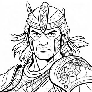 Intense Badass Warrior Coloring Page 15140-12689