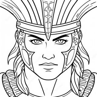 Intense Badass Warrior Coloring Page 15140-12690