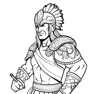 Intense Badass Warrior Coloring Page 15140-12691