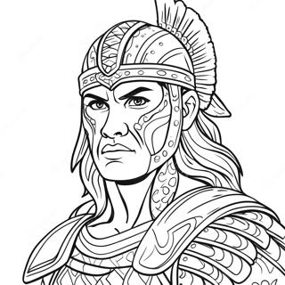 Intense Badass Warrior Coloring Page 15140 12692