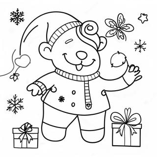 Festive Bobbie Goods Christmas Coloring Page 15150-12529