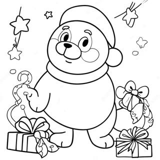 Festive Bobbie Goods Christmas Coloring Page 15150-12531