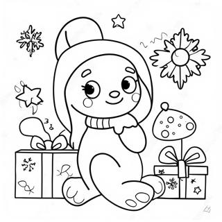 Festive Bobbie Goods Christmas Coloring Page 15150-12697