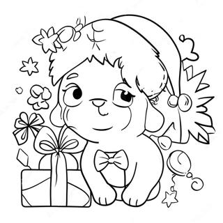 Festive Bobbie Goods Christmas Coloring Page 15150-12698