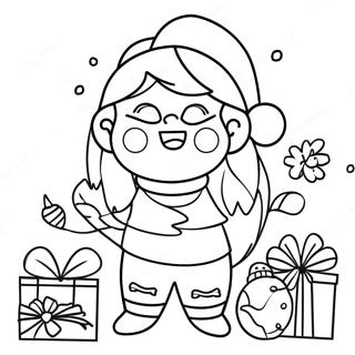 Festive Bobbie Goods Christmas Coloring Page 15150-12700