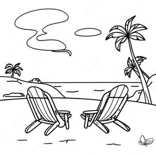 California Beach Sunset Coloring Page 15189-12559