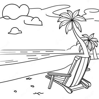 California Beach Sunset Coloring Page 15189-12726