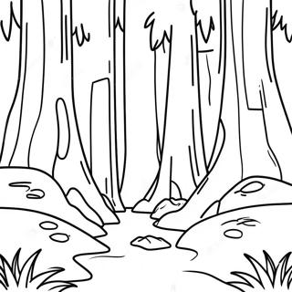 California Redwood Forest Coloring Page 15190-12561