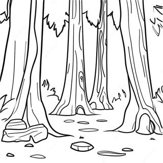 California Redwood Forest Coloring Page 15190-12730