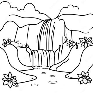 Waterfall Coloring Page 15199-12567