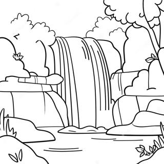 Waterfall Coloring Page 15199-12735