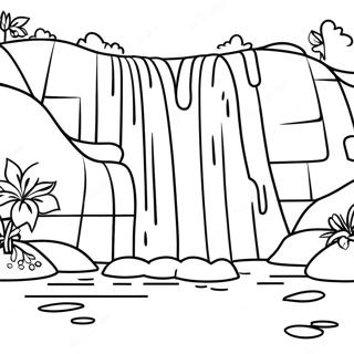 Waterfall Coloring Page 15199-12736