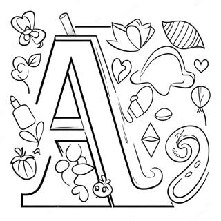 Fun Alphabet Letter Coloring Page 15220-12585