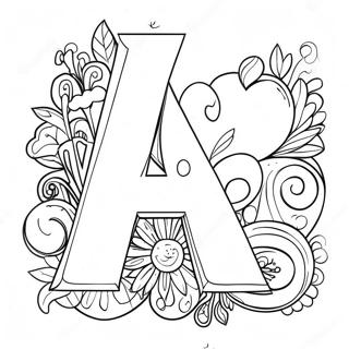 Fun Alphabet Letter Coloring Page 15220-12586