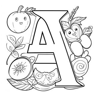 Fun Alphabet Letter Coloring Page 15220-12588