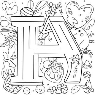 Fun Alphabet Letter Coloring Page 15220-12755