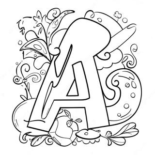 Fun Alphabet Letter Coloring Page 15220-12756