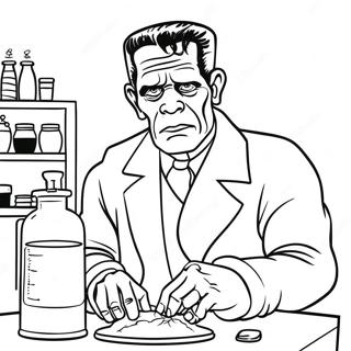 Classic Frankenstein In Lab Coloring Page 1522-1217